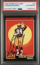 Sterling Sharpe Signed 1990 Score HOT CARD #10 PSA AUTHENTIC AUTO - POP 1