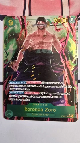 One Piece Wings of the Captain Roronoa Zoro OP06-118 Secret Rare SEC Alt Art ENG