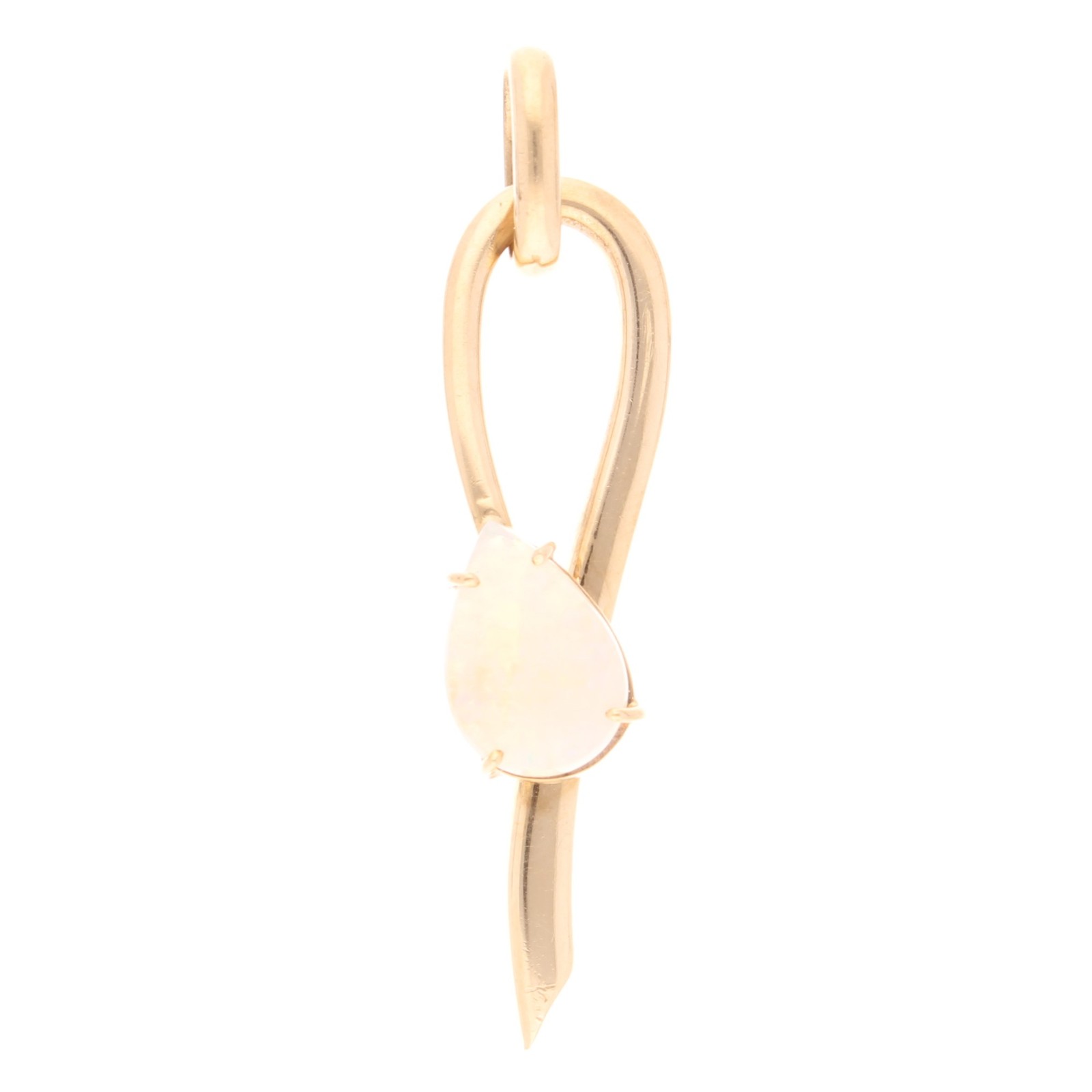 9Carat Yellow Gold 2.50ct Natural Opal Fancy Pendant (9.5x40.5mm)