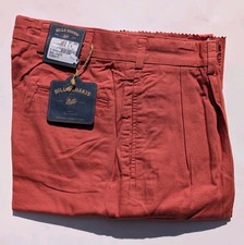 NEW Bills Khakis M2P-WRPB Size 34 WEATHERED RED POPLIN Pleated Classic Fit 165