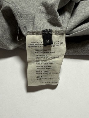 Vintage Prada Fall 2004 Faded Gray Distressed Embellished Logo