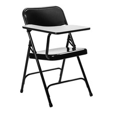 NPS 5200 Series 31" Metal Tablet Right Arm Folding Chair in Black (Set of 2)