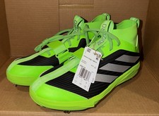 Adidas Adizero Edge + Metal Baseball Cleats Men Size 11.5 Green Black JS4119 NEW