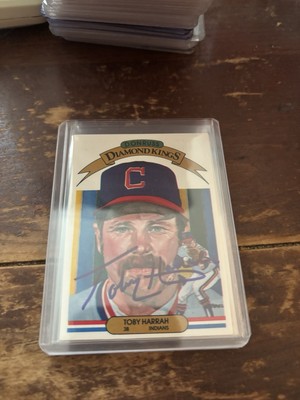 1983 Donruss - Diamond Kings Toby Harrah #13 Autograph