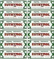 Euthymol Toothpaste Original Anti Plaque Teeth and Gums Oral Care 75ml x 12 Pack
