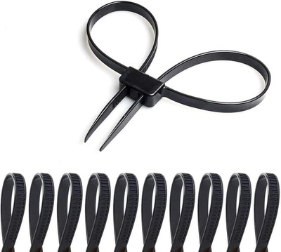 10pcs Heavy Duty Flex Cuffs 27.5'' Double Lock Zip Tie Restraints Nylon 250LB Str