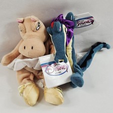 Disney Store Bean Bag Plush Fantasia Alligator  Hippo Lot Of 2 New NWT