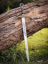 Medieval Knight Templar Sword Handmade Stainless Steel Cross Crusader Cosplay Hp