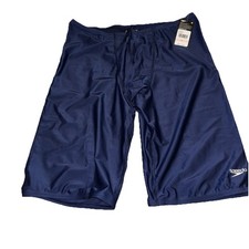 NEW NWT SPEEDO SWIMSUIT JAMMER NAVY BLUE COMPETITION TRAINING 40 RACE SWIM SUIT