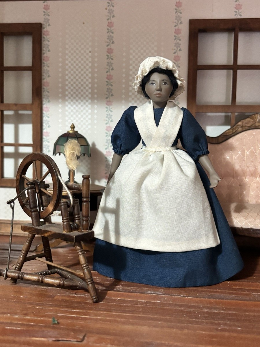 Dollhouse Miniature Maid Cook African American Artisan Doll