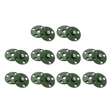 10 Sets Sewing Snap Buttons, Press Buttons Snap Fasteners 10mm, Dark Green