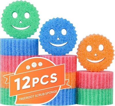 Multi-Function 12 Color Sponges, Heat-Control Dish & Floor Cleaning
