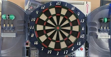 Halex TECH 1 8 Player Electronic Dart Board W/ Cricket pristine condition