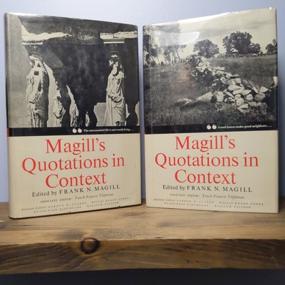 Magill's Quotations in Context (Frank N. Magill) Vol. 1 & 2 (1965, 1st Edition)