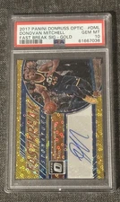 2017 Panini Donruss Optic Donovan Mitchell Fast Break Gold /10 PSA 10 RC Auto