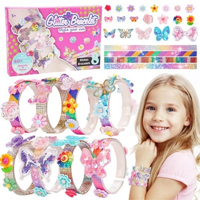 Eichhoo Freundschaftsarmband Herstellungsset - Mädchen 5,8 Zoll, Schmetterling & Blume 