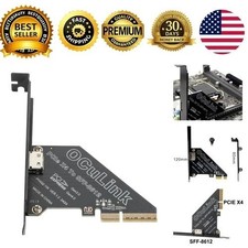 PCIe 4.0 x4 64Gbps OCuLink SFF-8612 SFF-8611 eGPU Riser Card for Mini PC