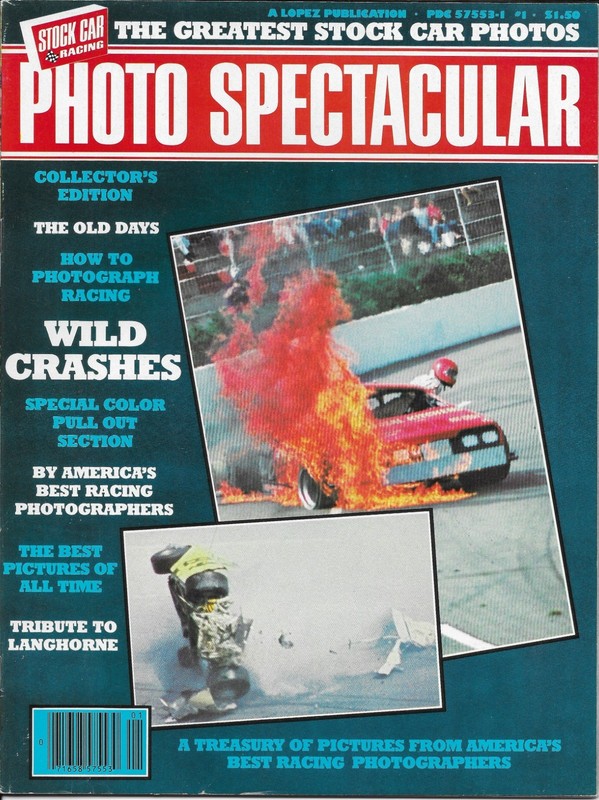 Vintage 1977 Stock Car Racing Magazine Photo Spectacular Langhorne Speedway