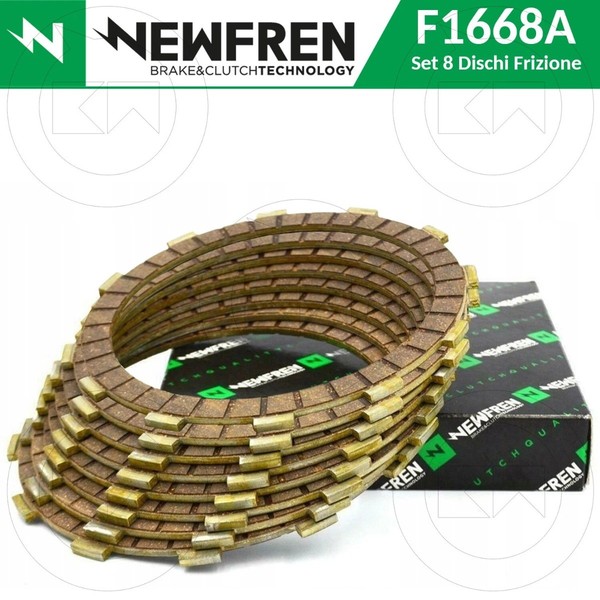 Newfren Set 8 Kupplungsscheiben Typ Original FüR Honda XL 650 V Transalp 2004-image