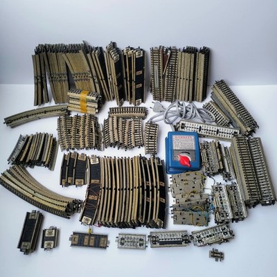 Märklin HO scale model train LOT M-track Straight Cuved Switches Transformer VTG