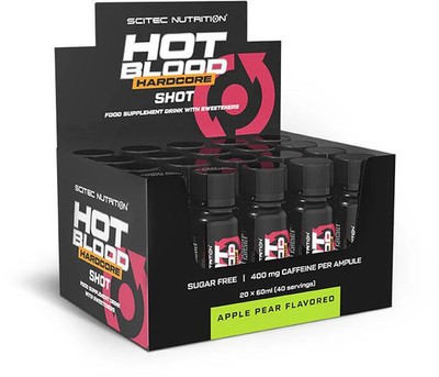 Hot Blood Hardcore Shot, 20 x 60 ml Apple Pear