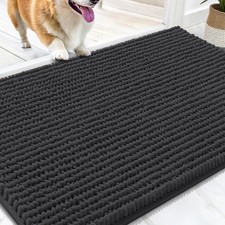 Dog Door Mat 30x20 UltraAbsorbent Chenille Mud Mat, NonSlip Washable Entryway