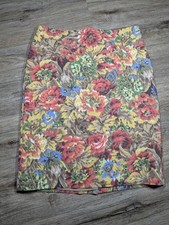 Womens Talbots Floral Skirt, Sz 6P