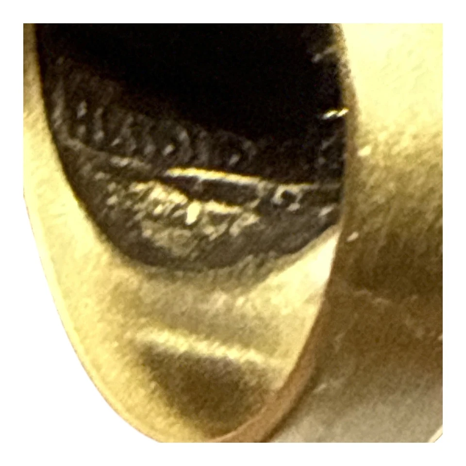 Heidi Daus Size 9 Statement Ring Crystal Red Bead Antique Gold Tone Cocktail Jew - Image 4 of 4