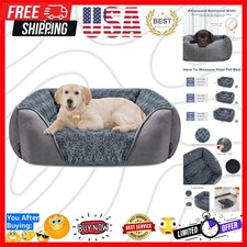 Large Dog Bed for Large Medium Small Dogs, Rectangle Washable Orthopedic Dog ...