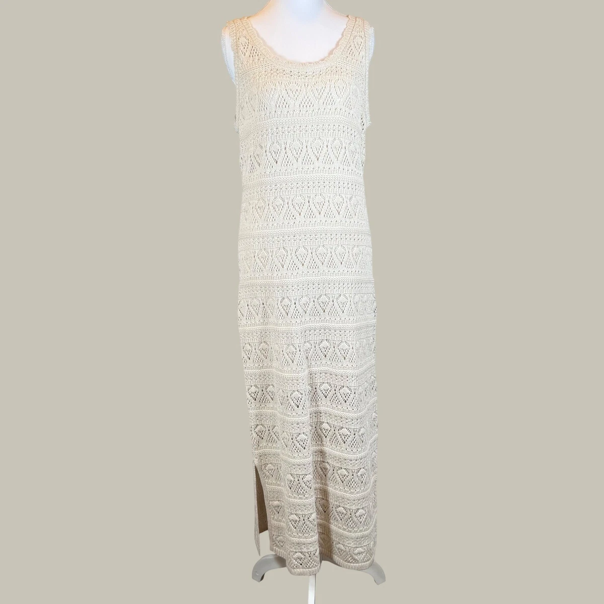 lauren conrad crochet maxi dress LC Lauren Conrad Black Scoop Neck Crochet Top Full Length Maxi Dress Formal 4