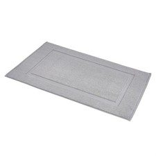 Banded Bathroom Bath Rug Mat, Machine Washable, 100 Cotton, 31" x 20", Powder