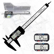 Digital Calipers,Electronic Digital Calipers,YKLSXKC LCD Screen displays 0-6"Cal