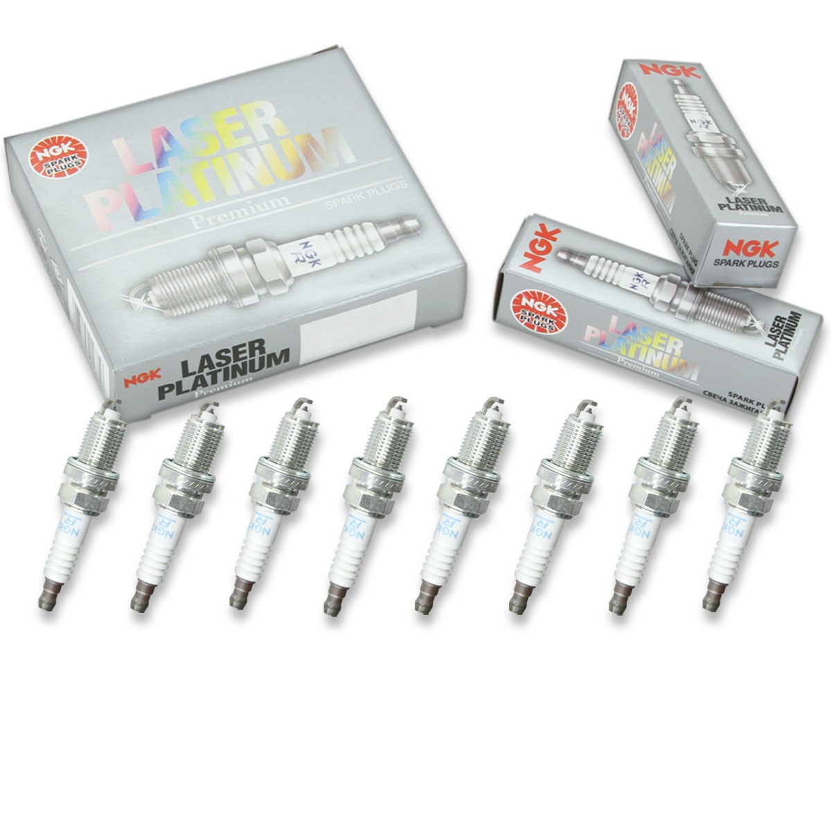 8 pcs NGK Laser Platinum Spark Plugs for 2005-2009 Toyota Sequoia 4.7L V8 - xy
