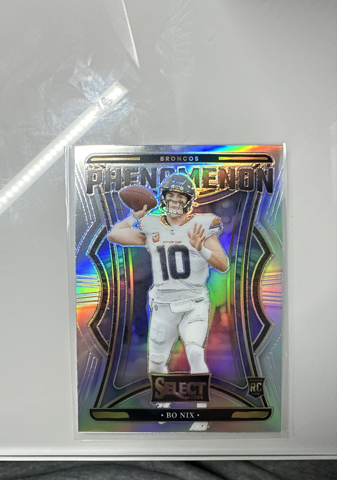 2024 Panini Select - Phenomenon Bo Nix #4 Silver Prizm (RC)