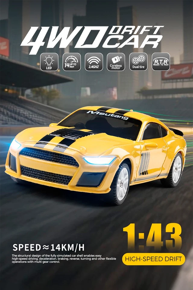 Wltoys K4308 RC 1/43 4WD 14KM/H Electric Remote Control RC Drift Racing Car - Image 2 of 4