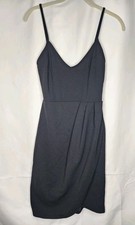 Bebe Little Black Mini Dress Spaghetti Strap Sleeveless Size S