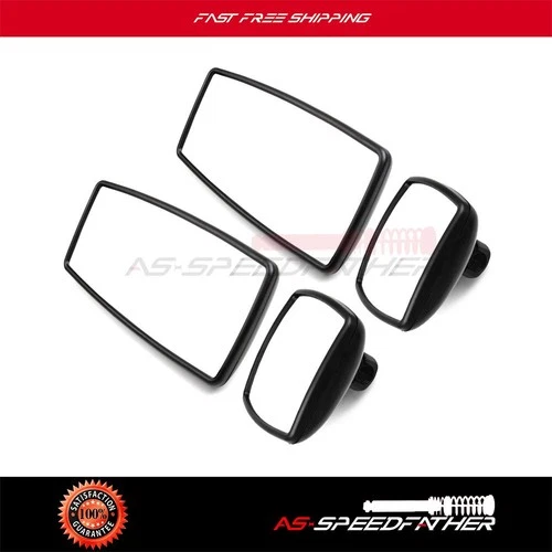 For 2002-2018 International Durastar 4300 Wide Angle+Main Mirrors Black 4 Pieces