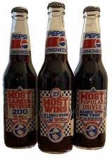 3 Pepsi Longneck Richard Petty Most Consecutive Wins 1967 New Sealed