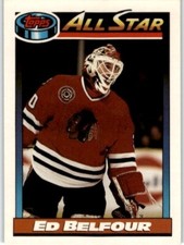 1991 Topps #263 Ed Belfour All Str - Chicago Blackhawks