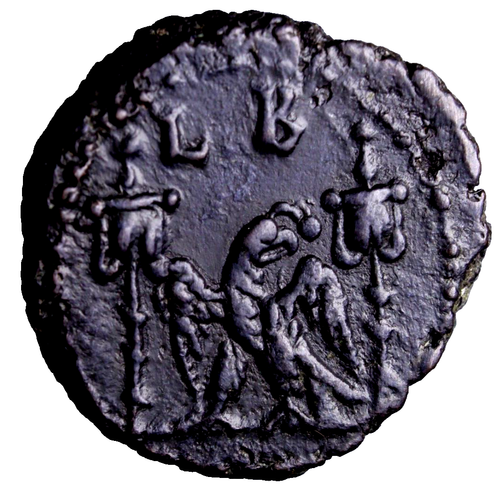 EGYPT, Alexandria. Carinus. AD 283-285. Potin Tetradrachm Legionary Standard COA