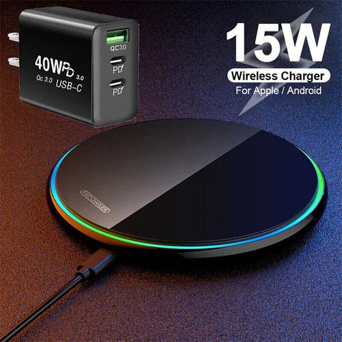 40W Fast Wireless Charger Mat Charging Pad For Samsung Galaxy Z Fold6 Flip5 4 3 - Picture 2 of 23