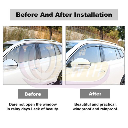For 1992-1995 Honda Civic Window Visors Vent Sun Shade Rain Guards Deflectors - Imagen 7 de 12