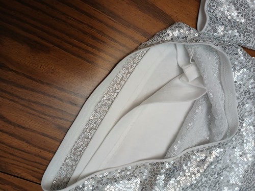 Girls Silver sequin Long Sleeve Top size 7Y new Dressy Grace Karin - Picture 5 of 6