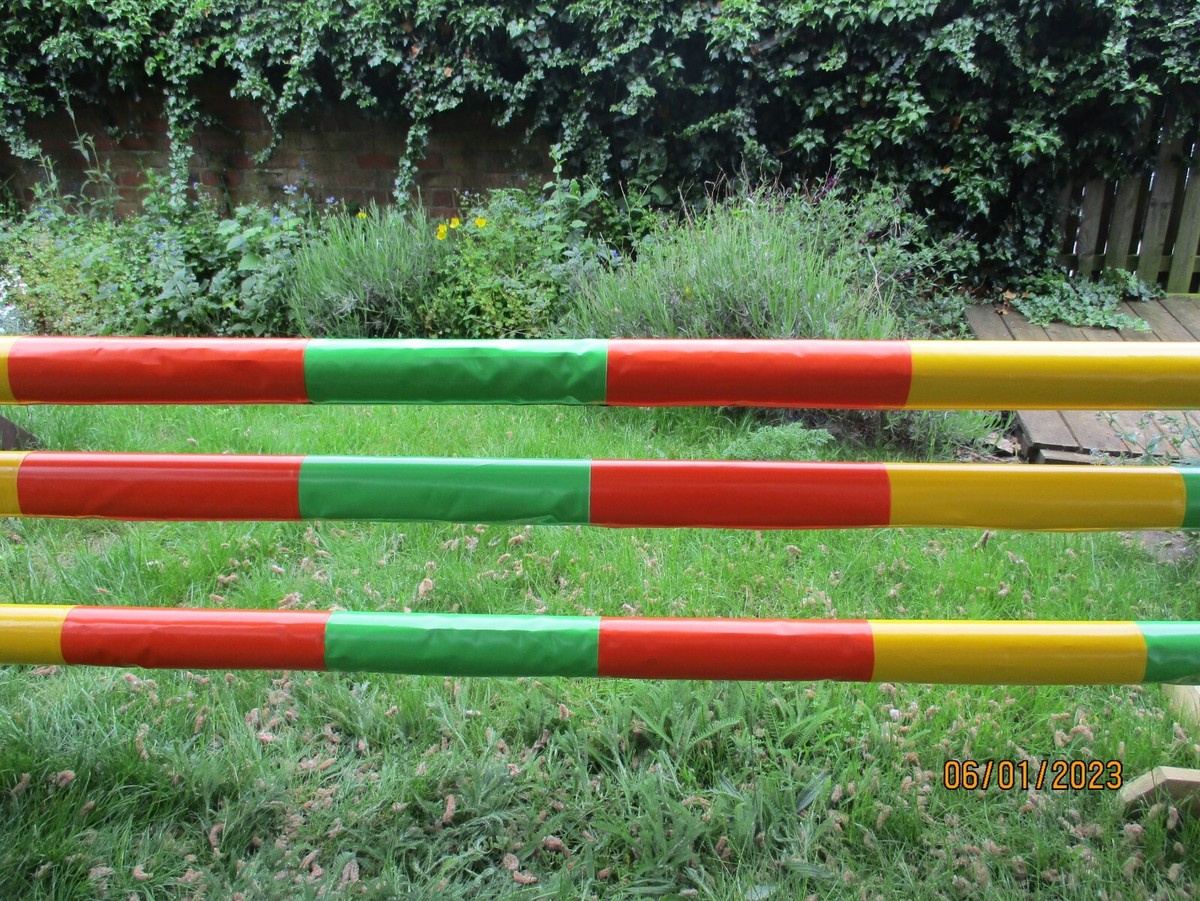 Housses De Manches Pour Poteaux De Saut D'obstacles, Orange Et Vert, 3m, Lot De 3, Neuves