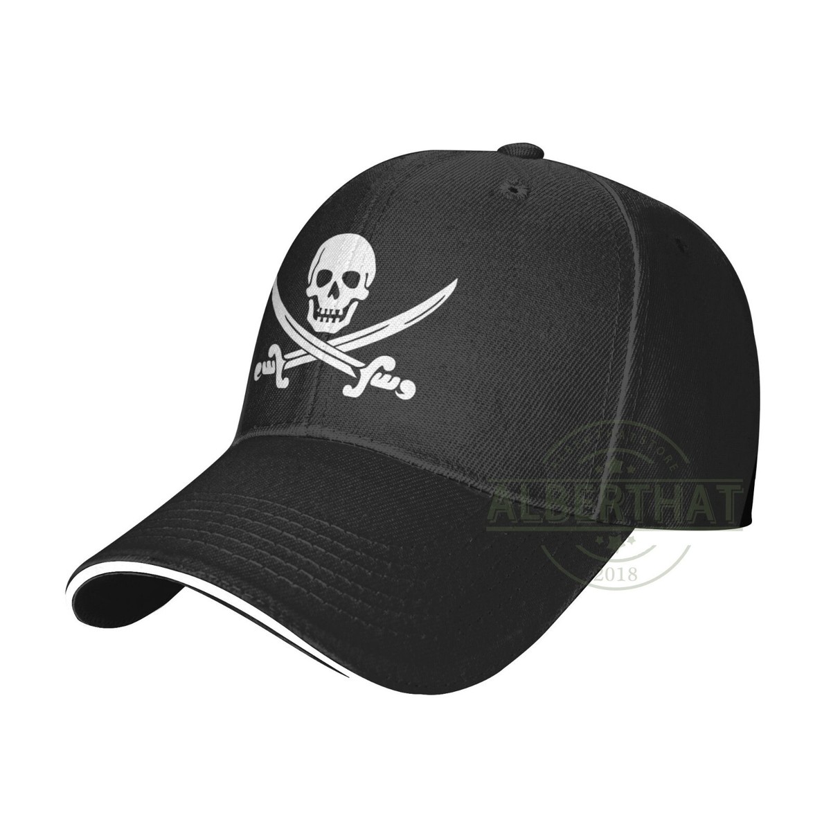 Skull Swords Pirate Unisex Baseball Cap Adjustable Hat Sandwich