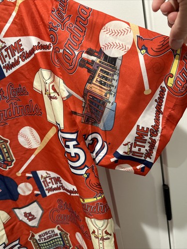 St Louis Cardinals Reto Super Cool Button Up Size Xl. - Picture 5 of 5