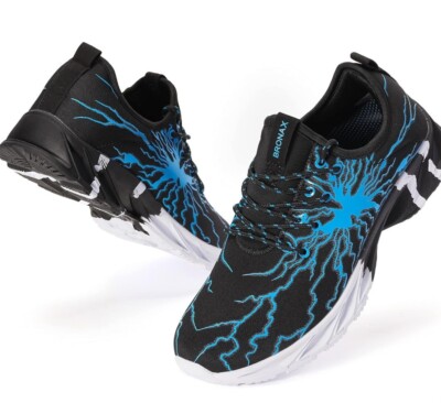 Bronax Mens Athletic Sneakers Black Red Lightning Pattern Blade Sole Size 41 EU Bronax | Shoes | Bronax Mens Athletic Trainer Sneakers  main image 2