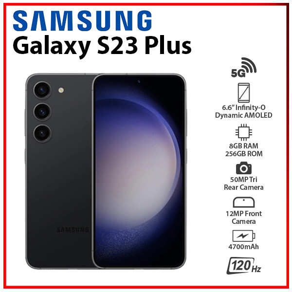 Samsung Galaxy S23+ Plus 5G BLACK 8+256GB Dual SIM Android