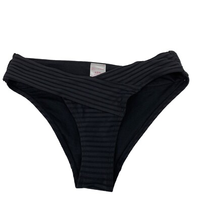 Womens NOBO Black Bikini bottom Size S 3-5 Lined Hipster NWOT 2744