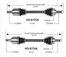 2 New Front Cv Axles Fit 1990-1993 Acura Integra All Models 2 New Front Cv Axles Fit 1990-1993 Acura Integra All Models